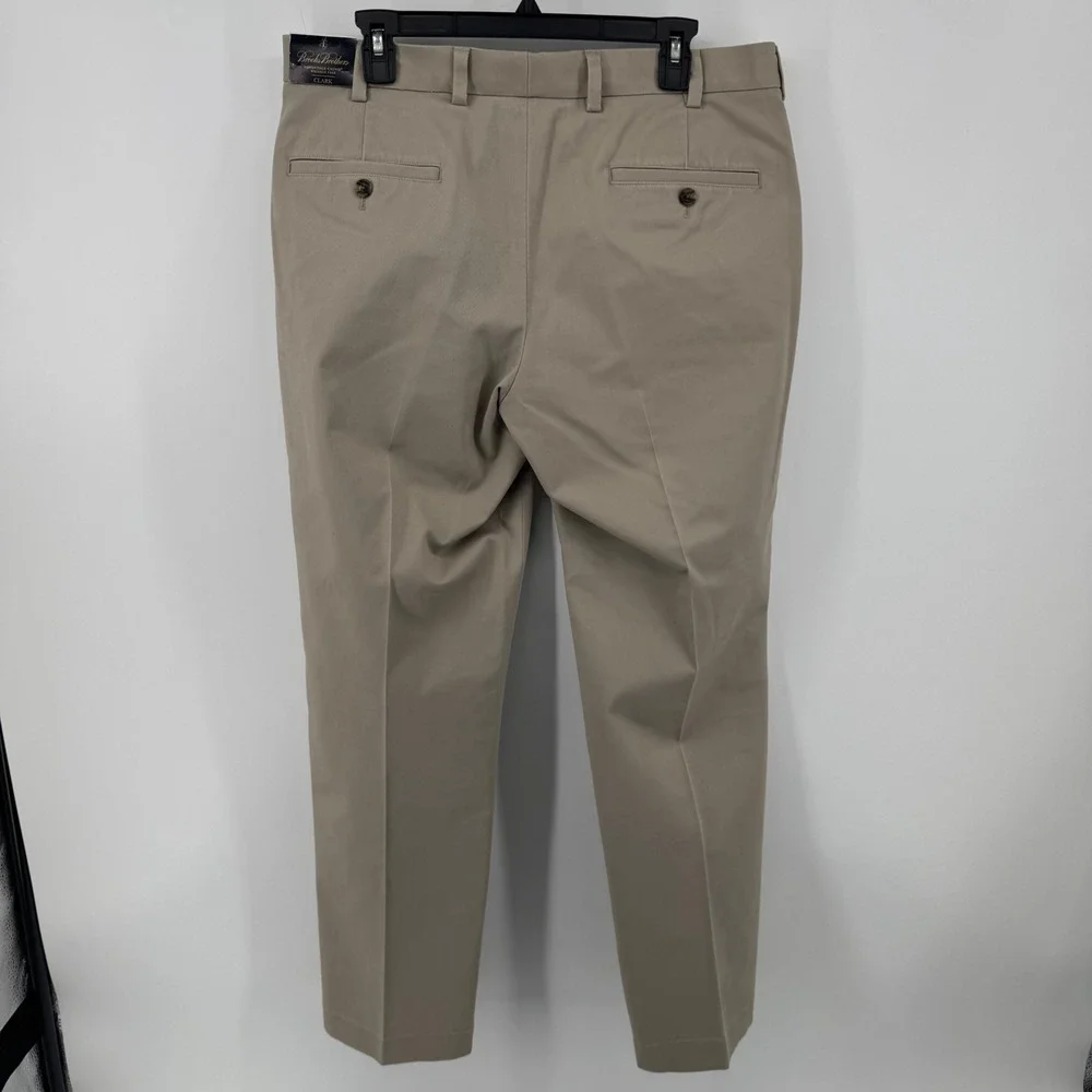Brooks Brothers Mens Clark Advantage Chino‎ Khaki Tan Pants 34x30 100104084